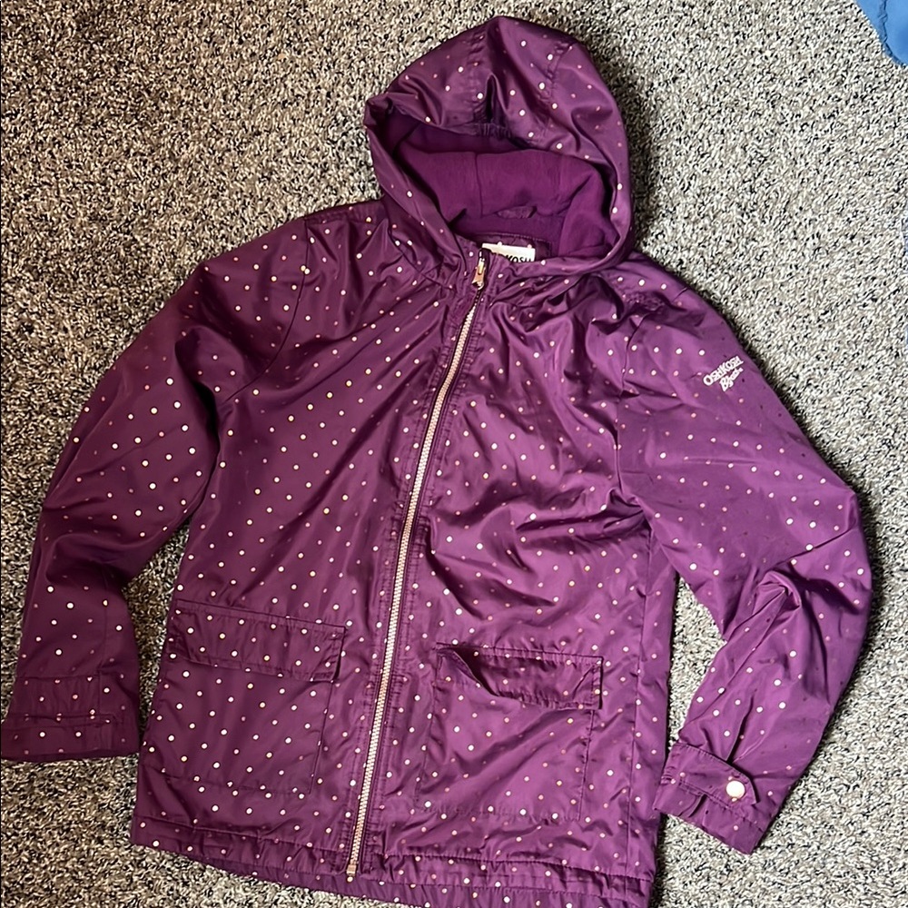 Purple Polka Dot Kids Jacket